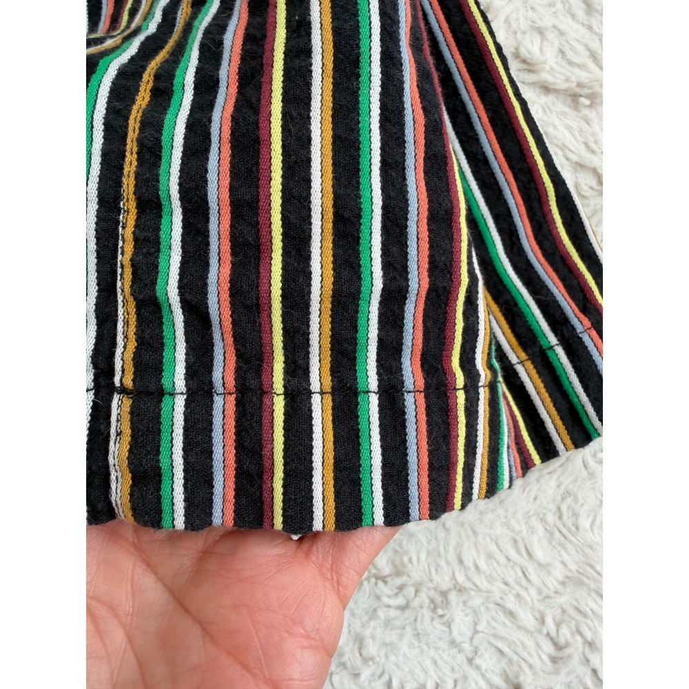 Ace & Jig Cliff Dress Fete Rainbow Stripe Cotton Midi Sleeveless Colorful M - Picture 7 of 14